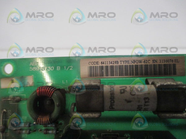 ABB NPOW-62C 64113429B POWER SUPPLY BOARD  UNMP