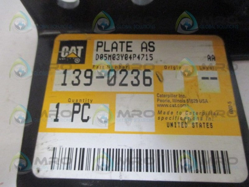 CAT 139-0236 PLATE  NSNP
