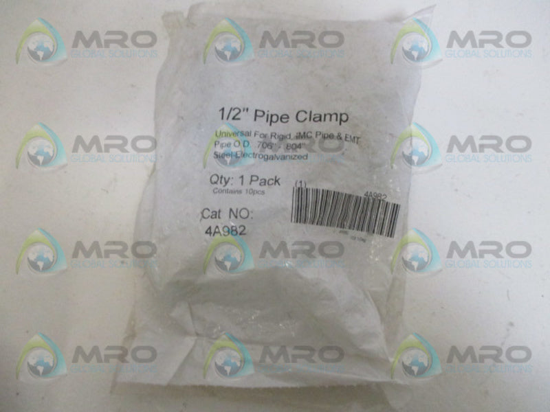 SUPER STRUT 4A982 PIPE CLAMP 1/2" (PKG OF 10 ) NSMP