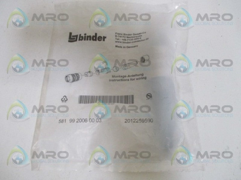 BINDER 581-99-2006-00-03 CONNECTOR NSMP