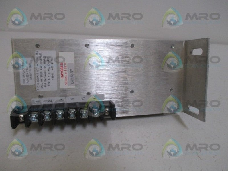 HAYSSEN 1078-7F-0007 SWITCH BOARD HEATER CONTROL NSNP