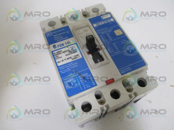 CUTLER HAMMER FDB3025 CIRCUIT BREAKER 25A NSNP