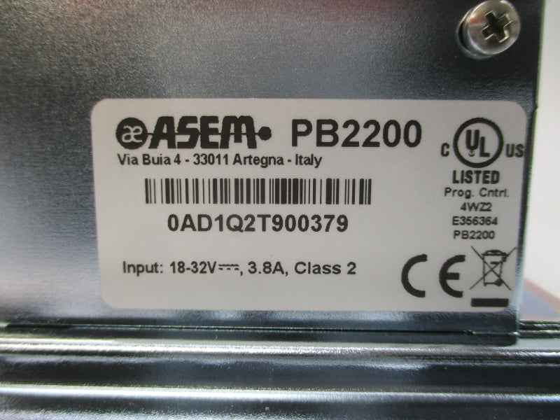 ASEM PB2200 0AD1Q2T900379 18-32V 3.8A NSNP