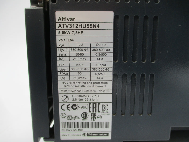 SCHNEIDER ELECTRIC ATV312HU55N4 380-500V 21.9A UNMP