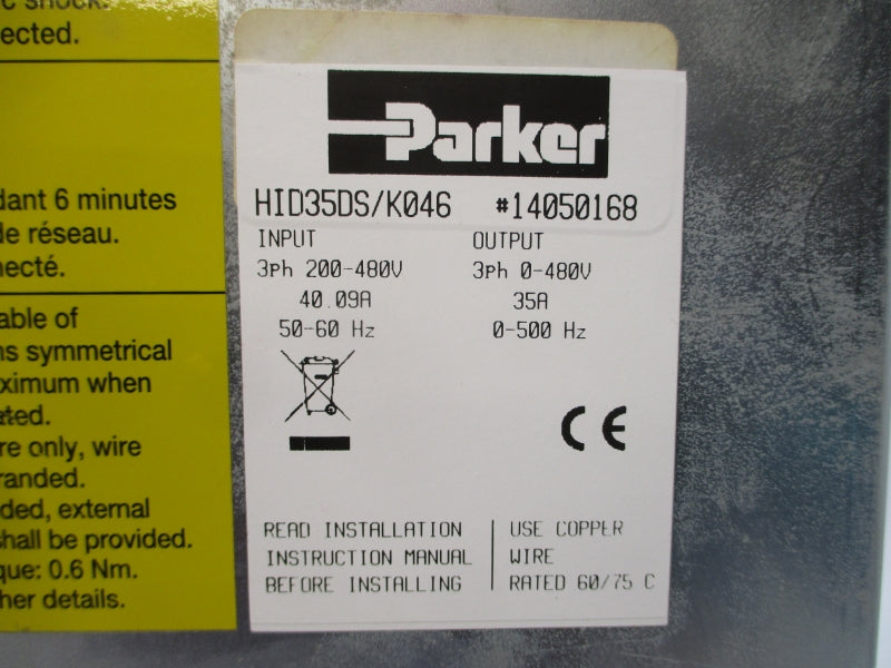PARKER HID35DS/K046 200-480V 40.09A UNMP