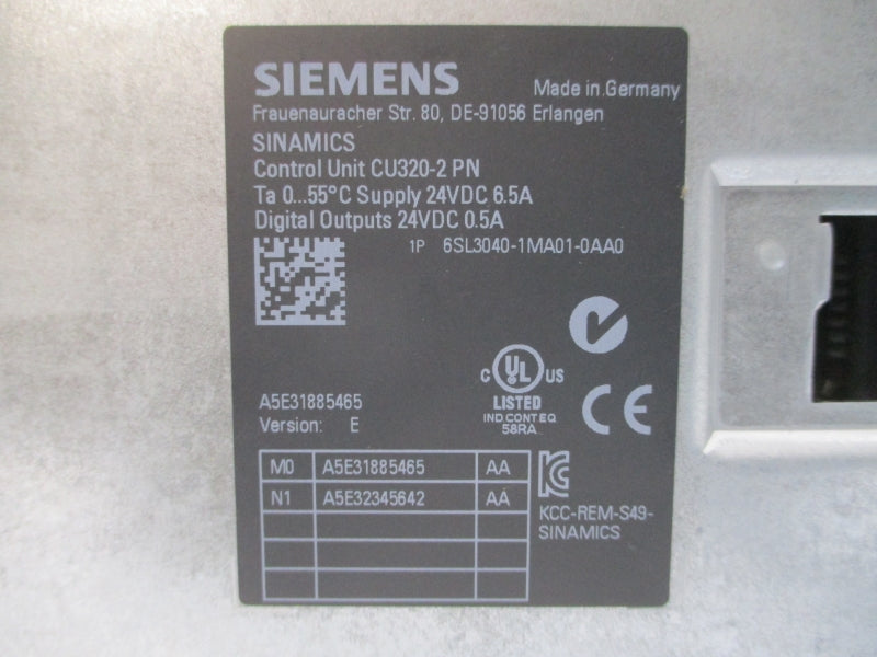 SIEMENS 6SL3040-1MA01-0AA0 24VDC 6.5A NUPI