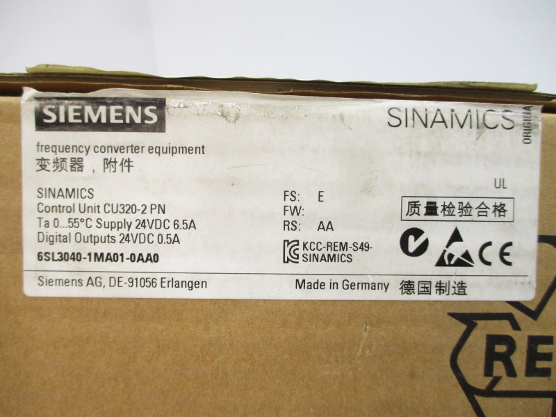 SIEMENS 6SL3040-1MA01-0AA0 24VDC 6.5A NUPI