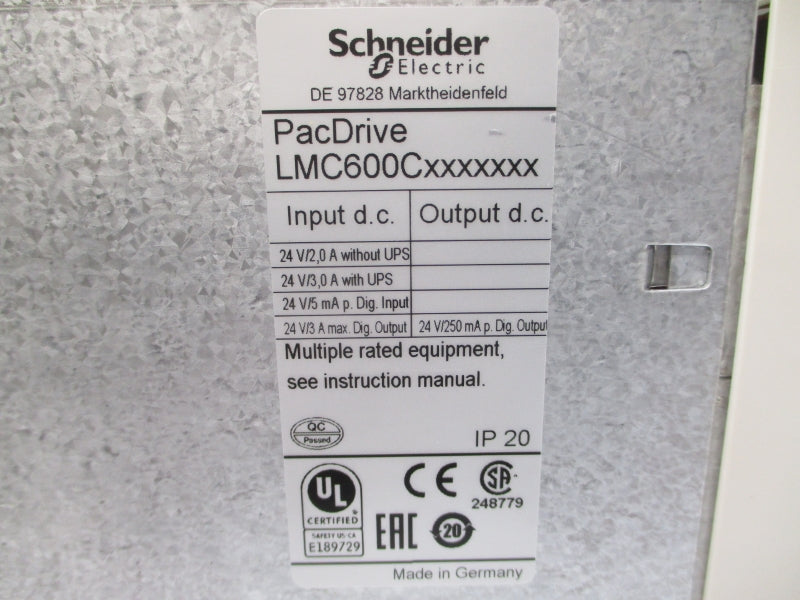 SCHNEIDER ELECTRIC LMC600CAA10000 24VDC 3A NUPI