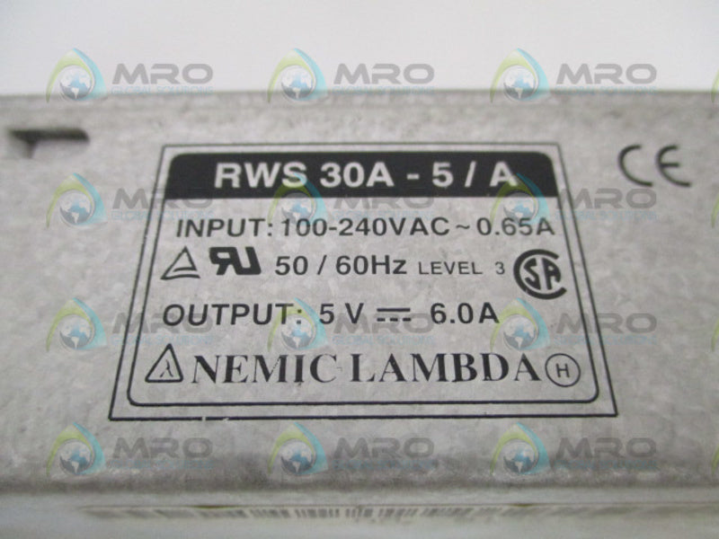 NEMIC LAMBDA RWS30A-5/A POWER SUPPLY NSNP