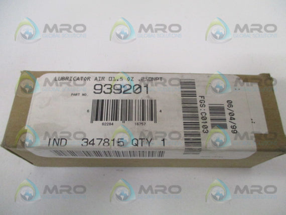NEXEN 939201 LUBRICATOR AIR 01.5OZ .250NPT *NEW IN BOX*