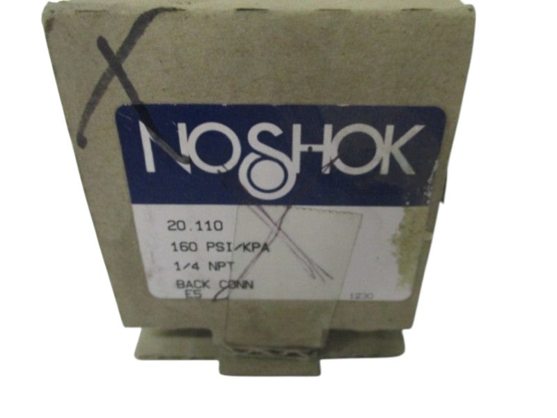 NOSHOK 20.110 PRESSURE GAUGE 160 PSI/KPA 1/4" NPT NSMP