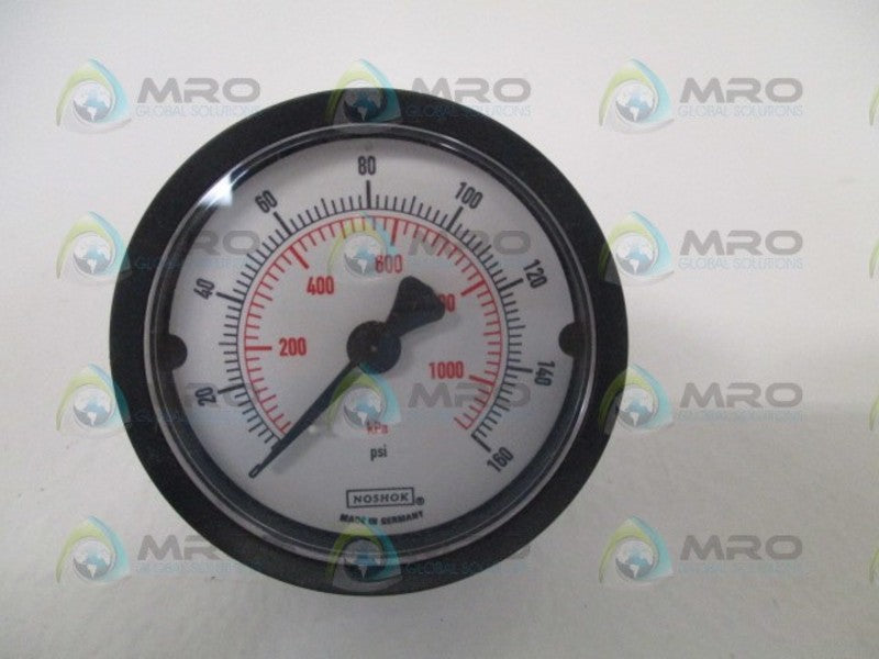 NOSHOK 20.110 PRESSURE GAUGE 160 PSI/KPA 1/4" NPT NSMP