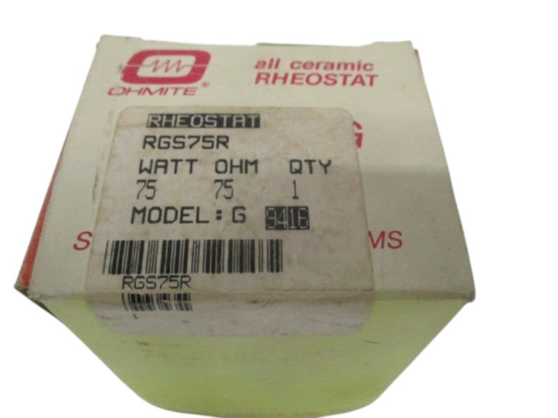 OHMITE RGS75R RHEOSTAT 75W 75OHMS NSMP