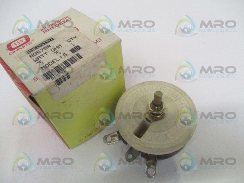 OHMITE RGS75R RHEOSTAT 75W 75OHMS NSMP