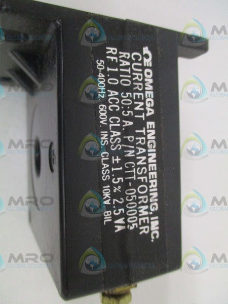 OMEGA CTT-050005 CURRENT TRANSFORMER RATIO 50:5 A. NSMP