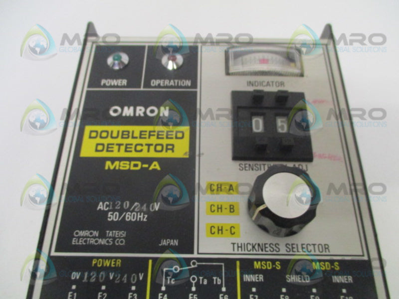 OMRON MSD-A DOUBLEFEED DETECTOR 120/240VAC UNMP