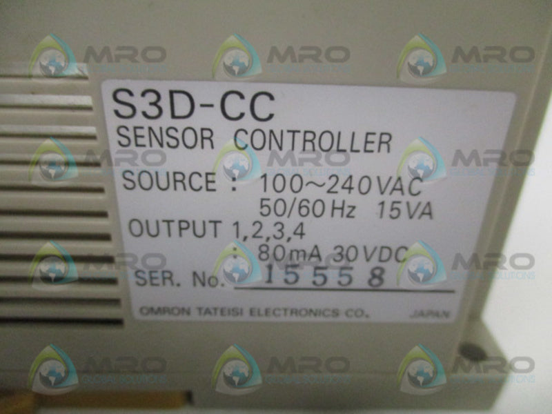 OMRON S3D-CC PHOTOELECTRIC SENSOR CONTROLLER UNMP