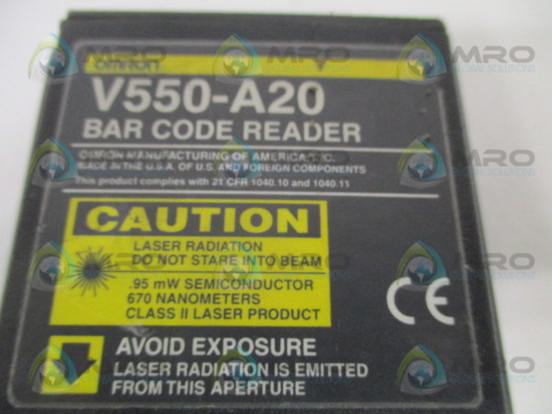 OMRON V550-A20 BAR CODE READER UNMP