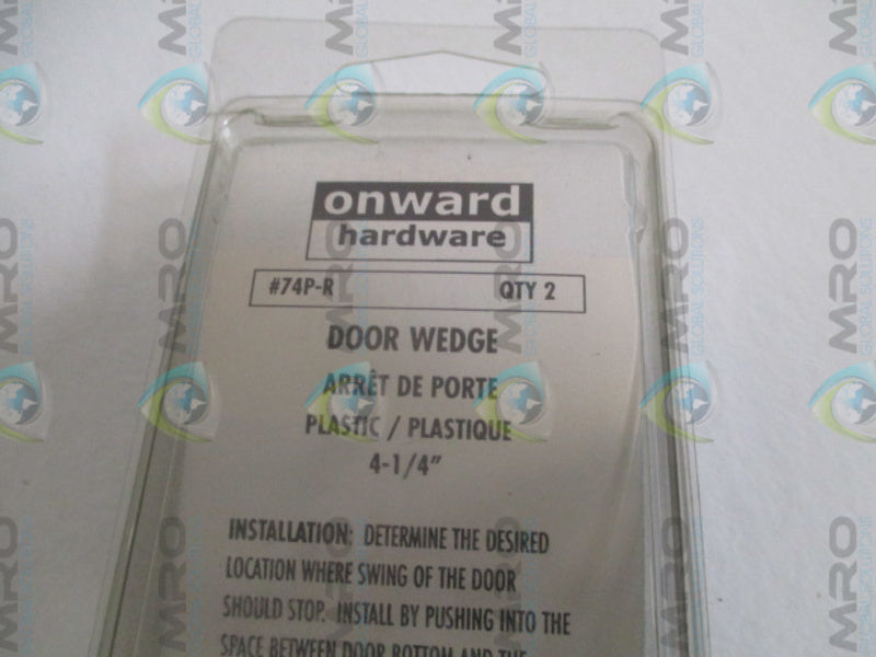 ONWARD HARDWARE 74P-R DOOR WEDGE 4-1/4" NSMP