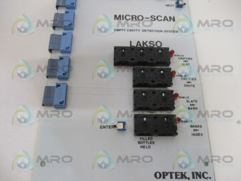OPTEK MICRO-SCAN 10194-2 EMPTY CAVITY DETECTION SYSTEM UNMP