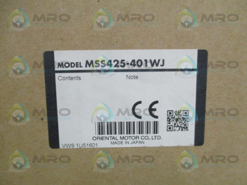 ORIENTAL MOTOR MSS425-401WJ SPEED CONTROL MOTOR KIT NSMP