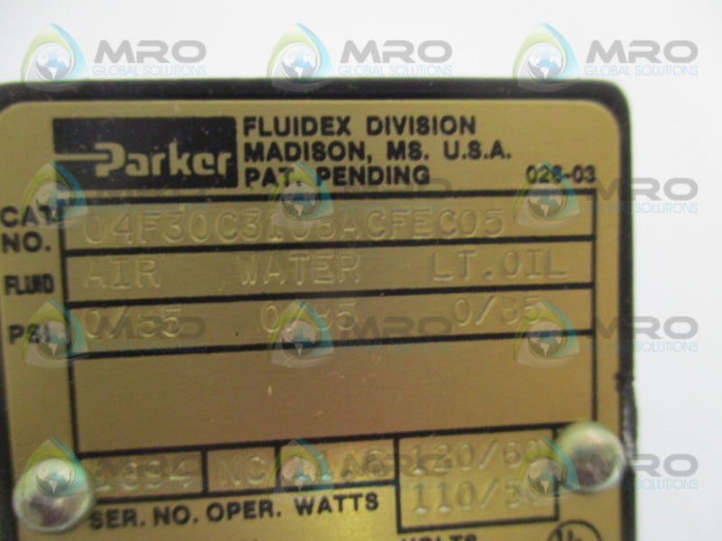 PARKER 04F30C3108ACFEC05 SOLENOID VALVE NSMP