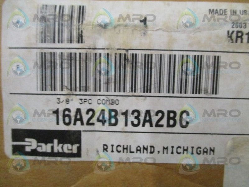 PARKER 16A24B13A2BC FILTER/LUBRICATOR/REGULATOR COMBO 3/8" NSMP