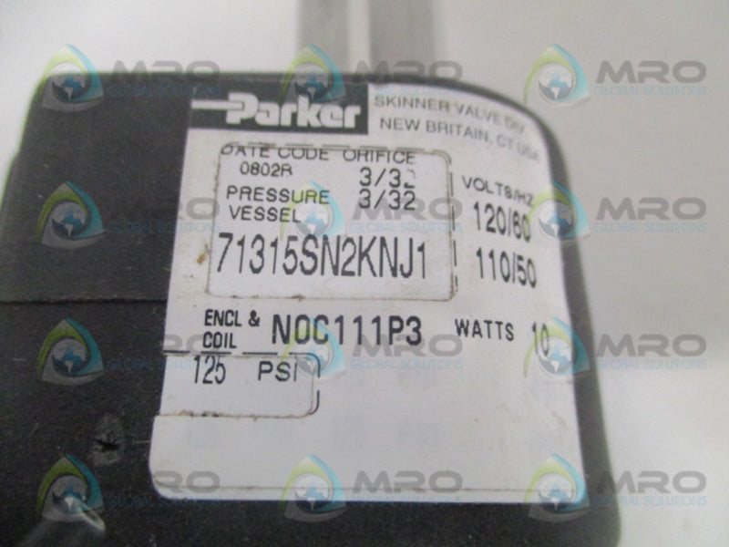 PARKER 71315SN2KNJ1N0C111P3 SOLENOID VALVE NSNP