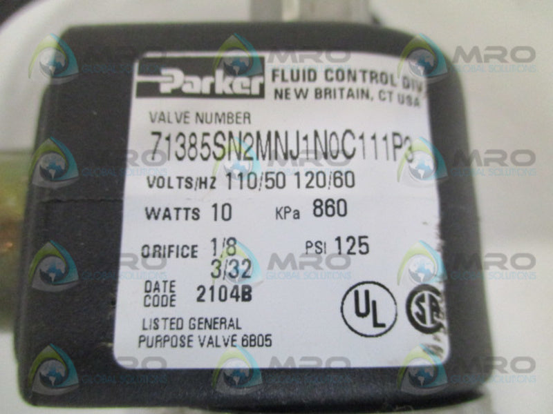PARKER 71385SN2MNJ1N0C111P3 SOLENOID VALVE NSMP