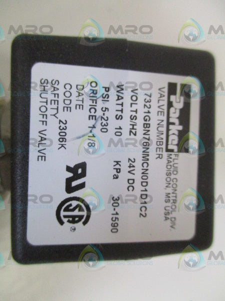 PARKER 7321GBN76NMCN0D1D1C2 SAFETY SHUTOFF VALVE NSMP