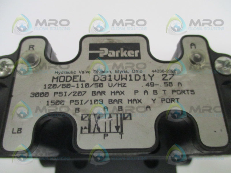 PARKER D31VW1D1Y27 HYDRUALIC VALVE NSMP