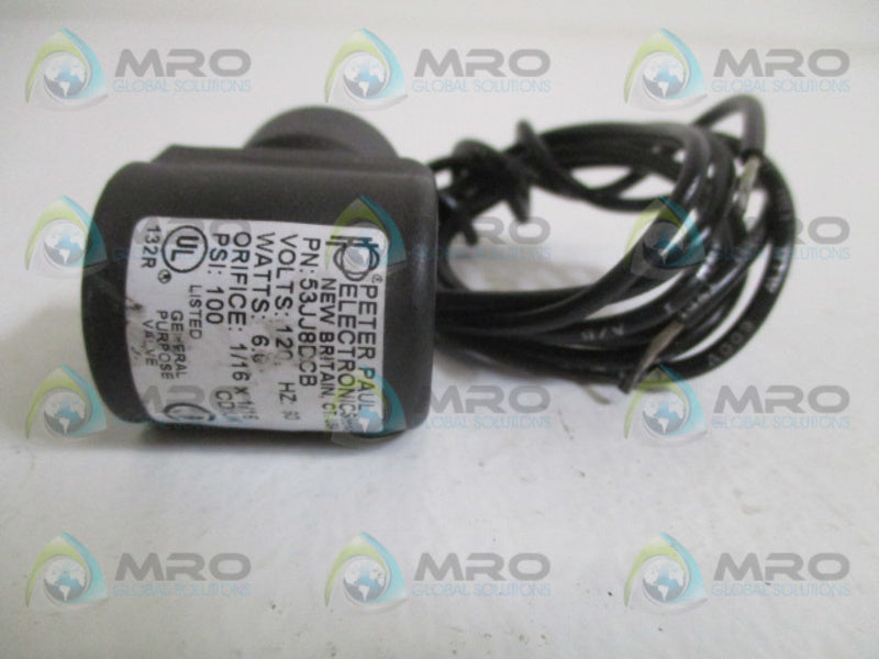 PETER PAUL 53JJ8DCB SOLENOID VALVE 120V (AS PICTURED) NSNP
