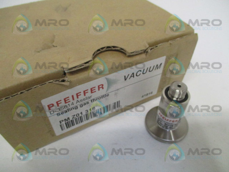 PFEIFFER PMZ01318 VACUUM SEALING GAS THROTTLE NSMP