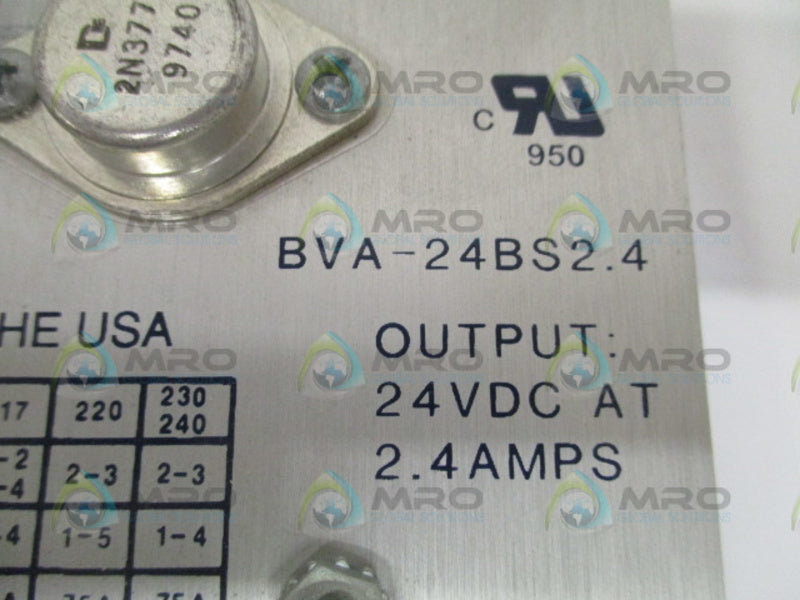 POWER VOLT BVA-24BS2.4 POWER SUPPLY 24VDC UNMP