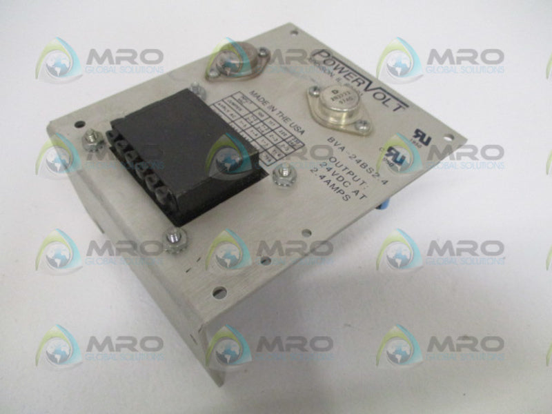 POWER VOLT BVA-24BS2.4 POWER SUPPLY 24VDC UNMP