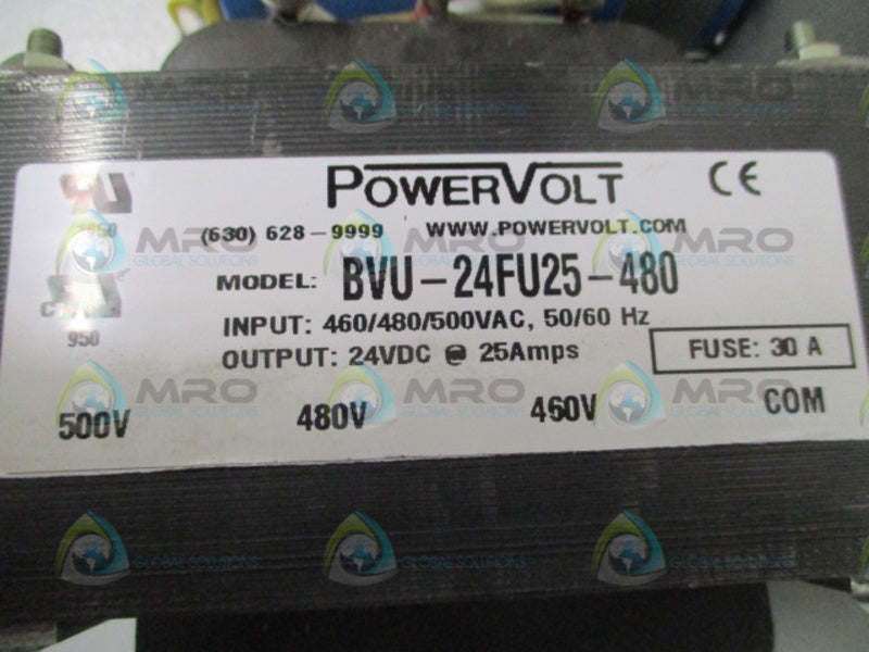 POWER VOLT BVU-24FU25-480 POWER SUPPLY 460/480/500VAC NSNP