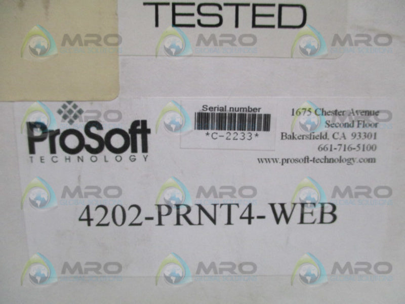 PROSOFT TECHNOLOGY 4202-PRNT4-WEB COMUNICATION MODULE  NSMP