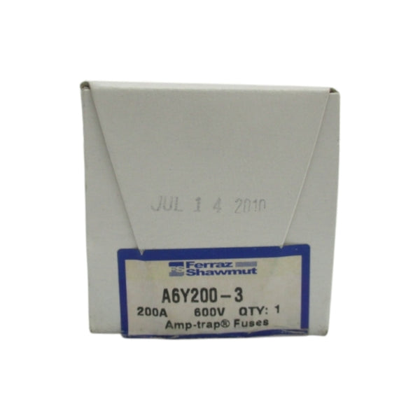 FERRAZ SHAWMUT A6Y200-3 600VAC 200A (WHITE) NSFS