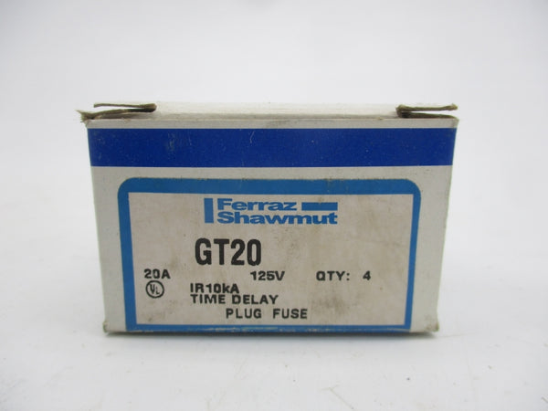 FERRAZ SHAWMUT GT20 125VAC 20A (PKG OF 4) (WHITE) NSMP