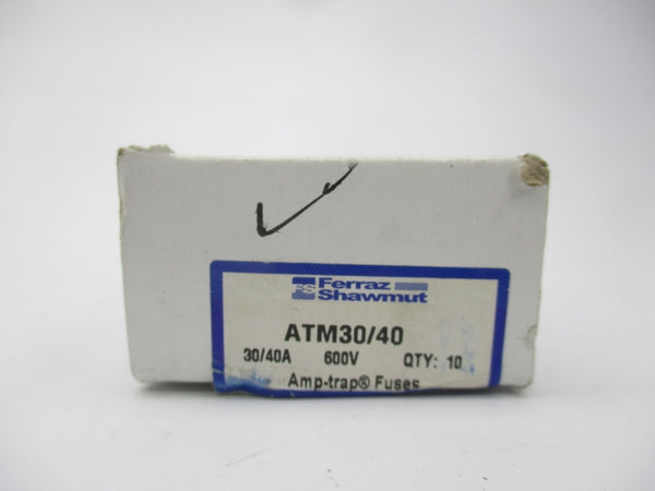 FERRAZ SHAWMUT ATM30/40 600VAC 30/40A (PKG OF 10) (WH/OR) NSMP