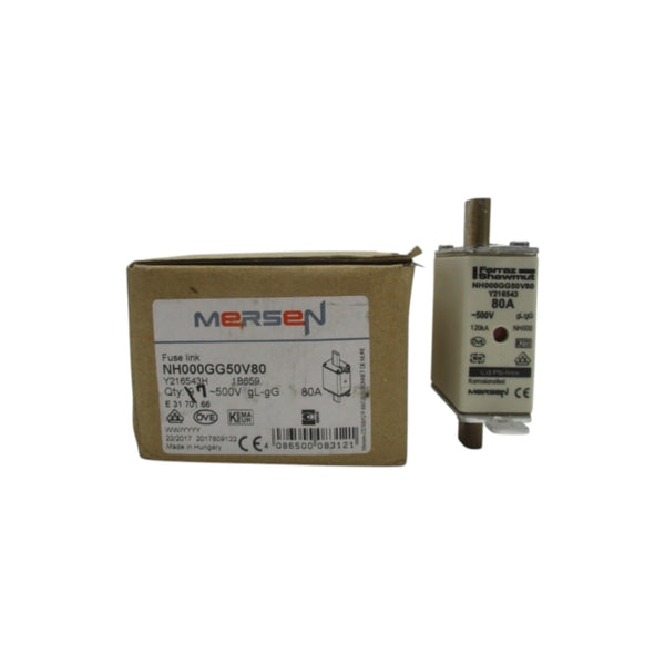 MERSEN NH000GG50V80 500V 80A (PKG OF 7) NSMP