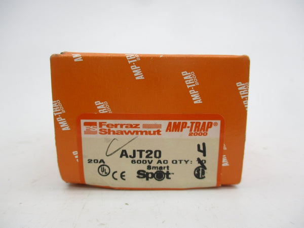 FERRAZ SHAWMUT AJT20 600VAC 20A (PKG OF 4) (ORANGE) NSMP