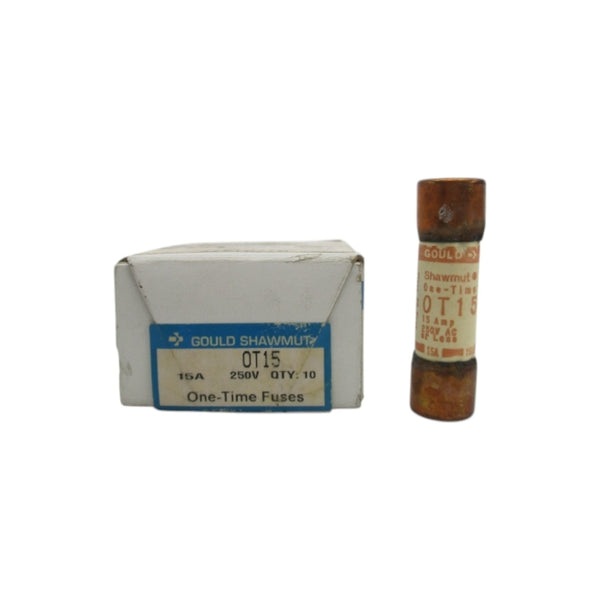 GOULD SHAWMUT OT15 250VAC 15A (PKG OF 10) (WH/OR) NSMP