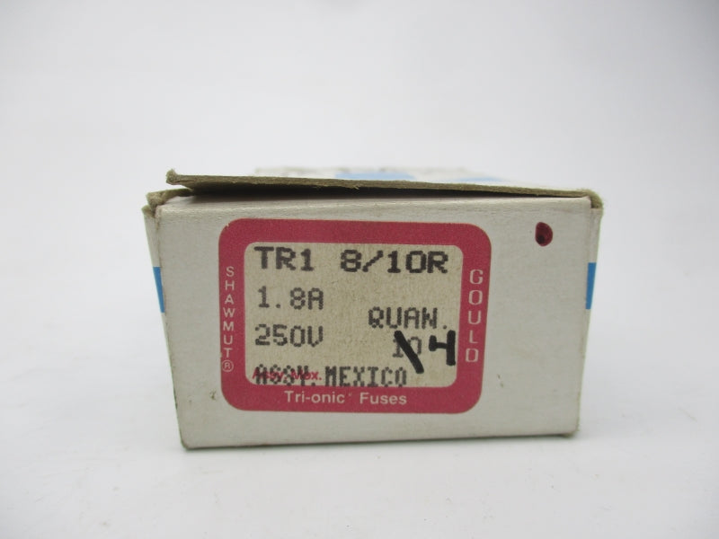 GOULD SHAWMUT TR1-8/10R 250VAC 1-8/10A (PKG OF 4) (WH/PK) NSMP