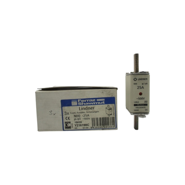 FERRAZ SHAWMUT NH0-25A 1B039 500V 25A (PKG OF 3) NSMP