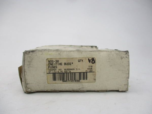 BUSSMANN NOS-30 600VAC 30A (PKG OF 8) (WH/GR) NSMP