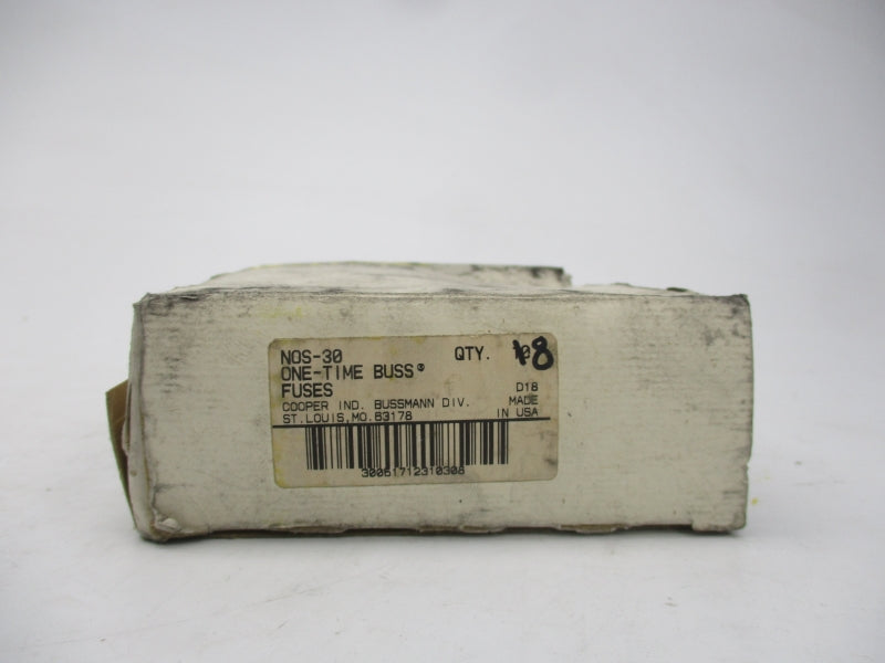 BUSSMANN NOS-30 600VAC 30A (PKG OF 8) (WH/GR) NSMP
