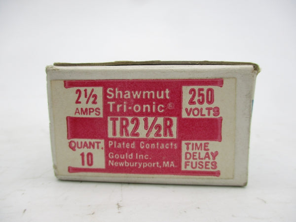 GOULD SHAWMUT TR2-1/2R 250VAC 2-1/2A (PKG OF 10) (WH/PK) NSMP