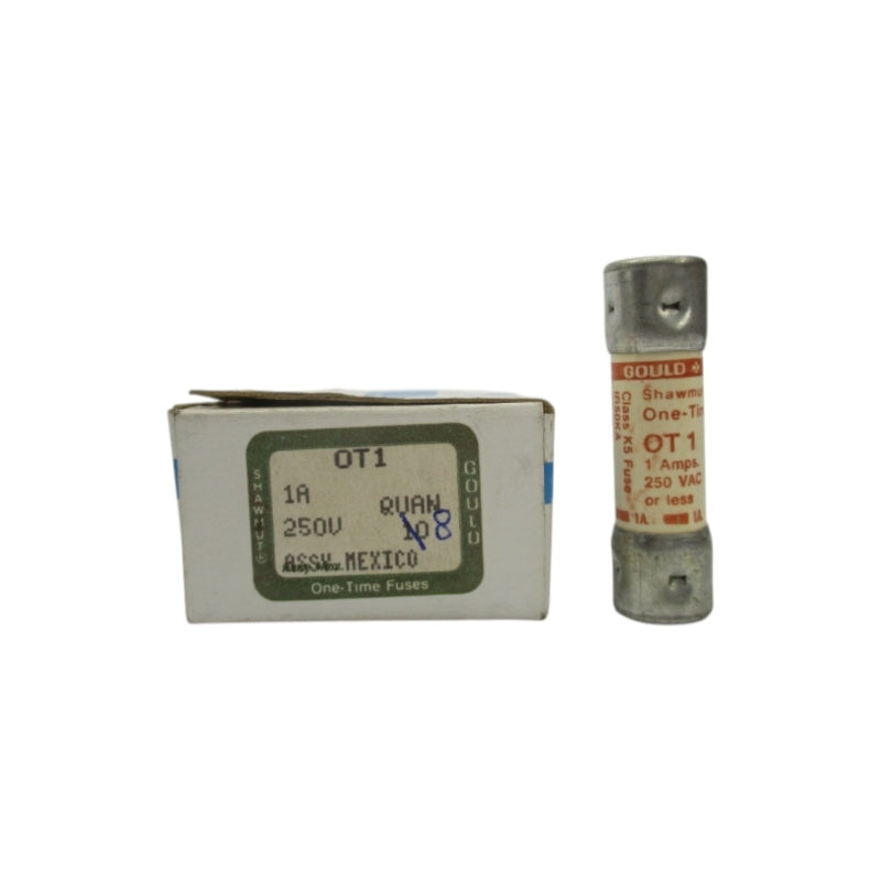 GOULD SHAWMUT OT1 250VAC 1A (PKG OF 8) (WH/OR) NSMP