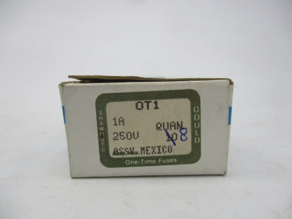 GOULD SHAWMUT OT1 250VAC 1A (PKG OF 8) (WH/OR) NSMP